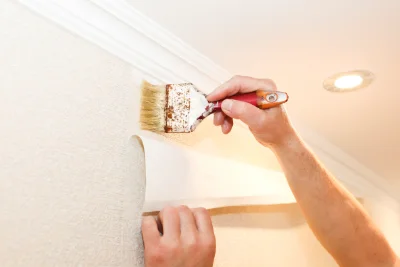 Pose de papier peint à Vereaux — revêtements muraux et toiles de verre
